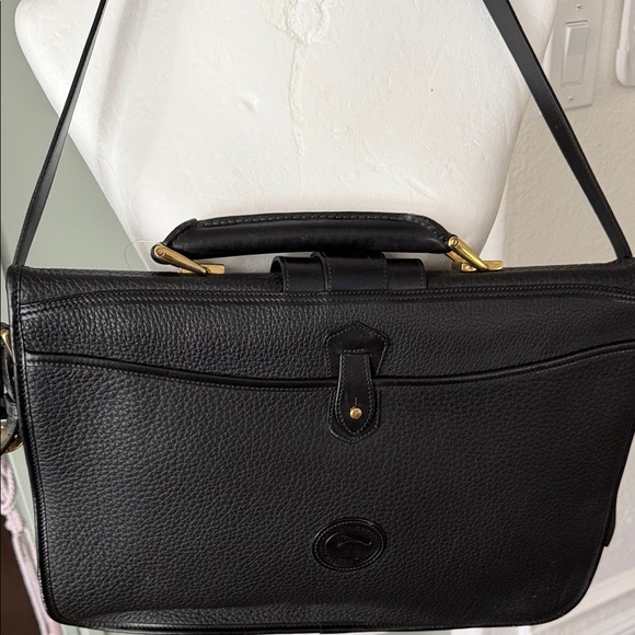 Dooney & Bourke Black Leather Shoulder Bag with Gold Hardware - Picture 7 of 16